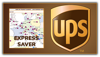 UPS Express Saver Map